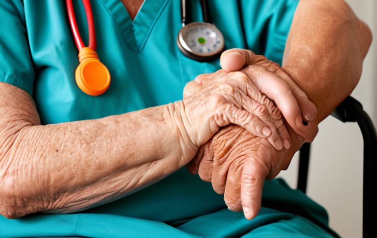 **

A close-up shot of a paramedic's hands gently holding the wrist of an elderly patient. Focus on the non-verbal communication: the paramedic's face shows empathy, and the patient's hand is slightly clenched. Soft, natural lighting. Background subtly blurred to emphasize the connection. Consider adding subtle visual cues that hint at the setting being Paris or another French city.

**