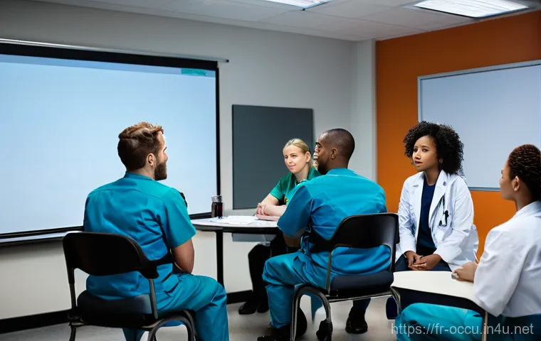 응급구조사 직무 피드백 활용법 - **Prompt:** A diverse team of five emergency medical responders (paramedics, doctors, nurses) in the...