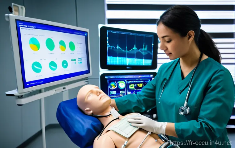 응급구조사와 의료기기 트렌드 - **Prompt 2: Telemedicine Consultation in a Mobile Intensive Care Unit**
    A dynamic, richly detail...