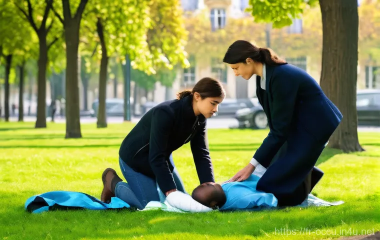 응급구조사 자격증 효용성 - **Prompt 1: Everyday Heroes in Action**
"A diverse group of adults, wearing casual but modest ev...