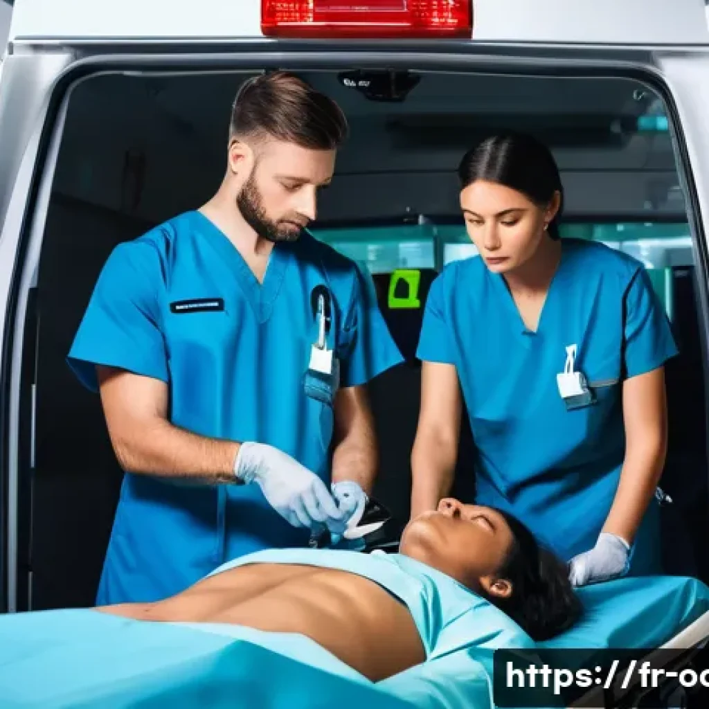 응급구조사 업무 사례 - **Prompt 1: High-Speed Urban Response with Advanced Technology**
"A dynamic, wide-angle shot fro...