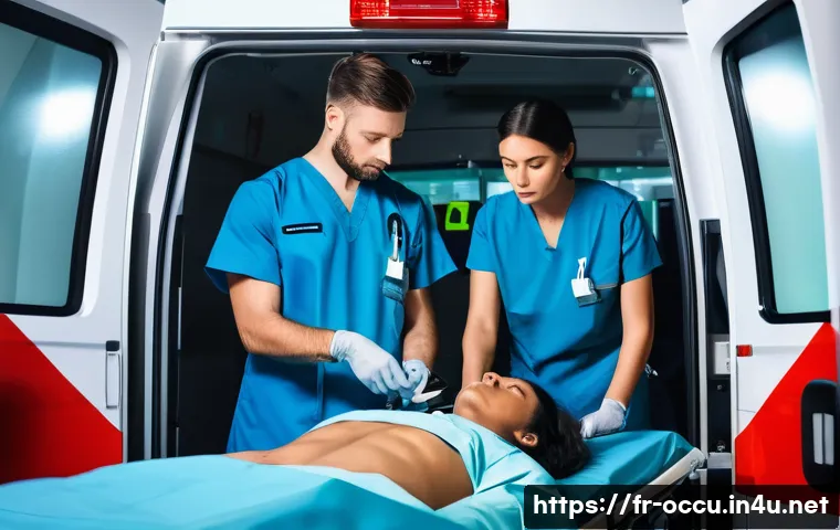 응급구조사 업무 사례 - **Prompt 1: High-Speed Urban Response with Advanced Technology**
    "A dynamic, wide-angle shot fro...